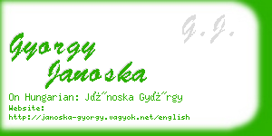 gyorgy janoska business card